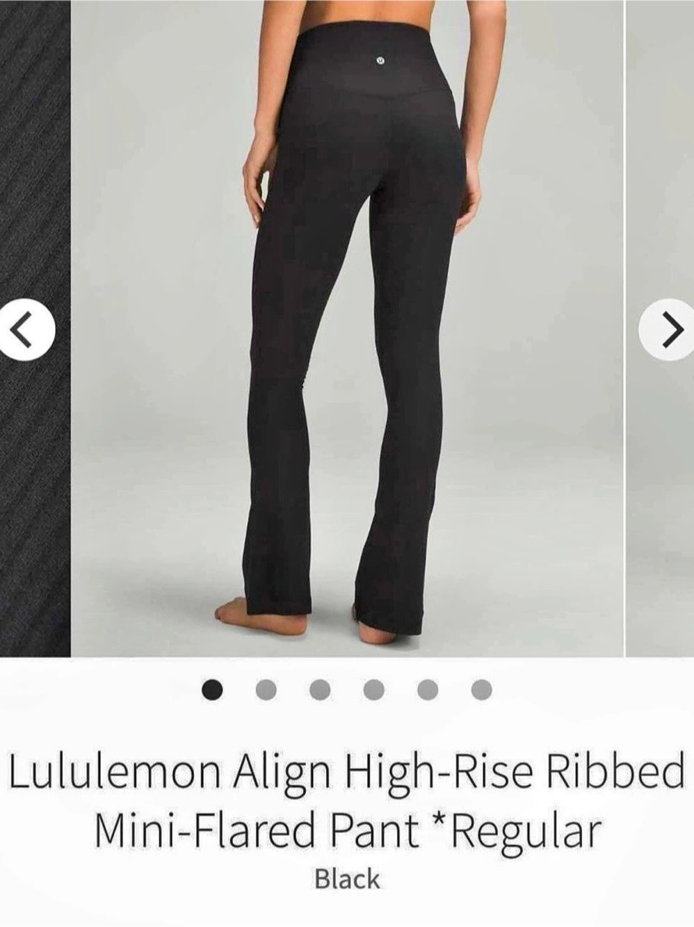 lululemon Align High-Rise Ribbed Mini-Flared Pant *Regular Pants in Black
